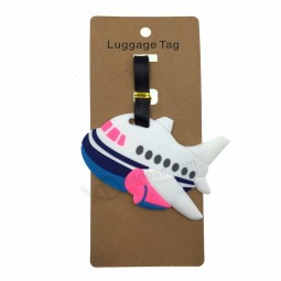 Cartoon Airplane Luggage Tags Travel Accessories Silica Gel Suitcase Cute ID Addres Holder Baggage Boarding Portable Women Label