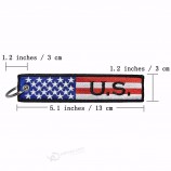 Flag Key Chain Tag with Key Ring, Motorcycles, Scooters, Cars and Gifts