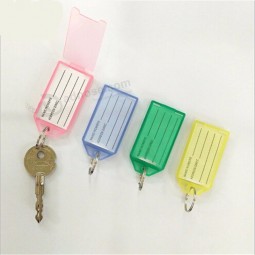 Plastic Luggage Tags Name Address ID Holder with KeyRing