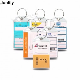 Custom Cruise Tags Luggage Etag Holders with Address Label card