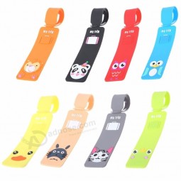 Custom Cartoon Silicone Travel Luggage Tags Baggage Suitcase Bag Labels Name Address