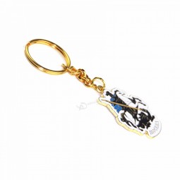 High Quality Stoving Varnish Metal Keychain with Custom Logo