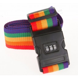 travel luggage strap with combination lock