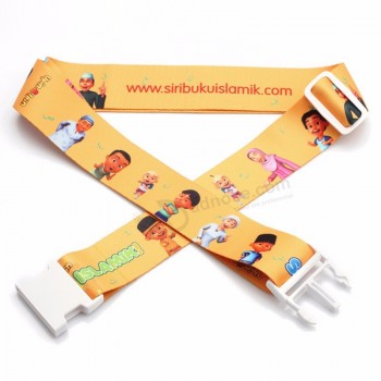 Sublimation Cartoon Pattern Lovely Printed Luggage Straps with Removable Buckle