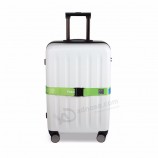 Eco friendly polyester custom logo luggage belt with breakaway buckle