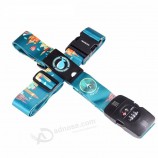 3-digit password lock adjustable luggage strap for travel suitcase