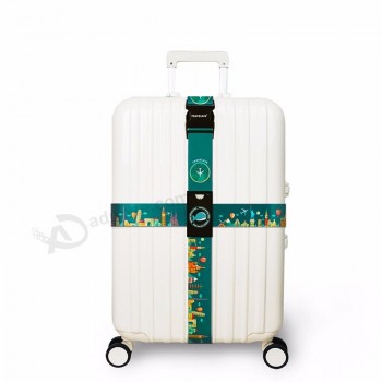 ремни багажа полиэстера цвета пересекают пояса чемодана для дорожных сумок