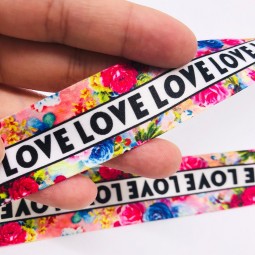 Polyester sublimation printed webbing tape and strap with custom logo