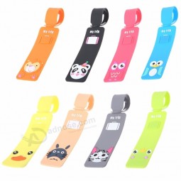Cartoon Silicone Travel Luggage Tags Baggage Suitcase Bag Labels Name Address