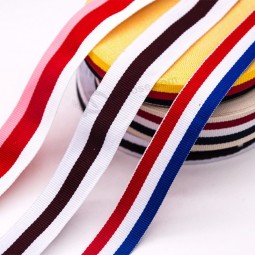 cheap braided colourful  Striped webbing for lanyards