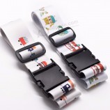 promotional custom polyester detach buckle luggage strap