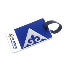Personalized Embossed Logo PVC Custom Rubber standard size pvc luggage tag