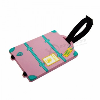 Personalized PVC suitcase shape luggage tag