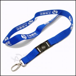 platte katoenen opdruk / bedrukt logo aangepaste lanyard voor fabriek