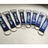 Custom Logo/text words screen print Short lanyard with carabiner hook and key ring