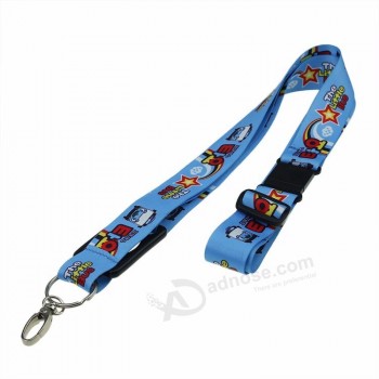 Heat Transfer Adjustable Lanyard With Safety Buckle