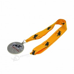 aangepaste nek lanyard kleurstof sublimatie bedrukte medaille lint