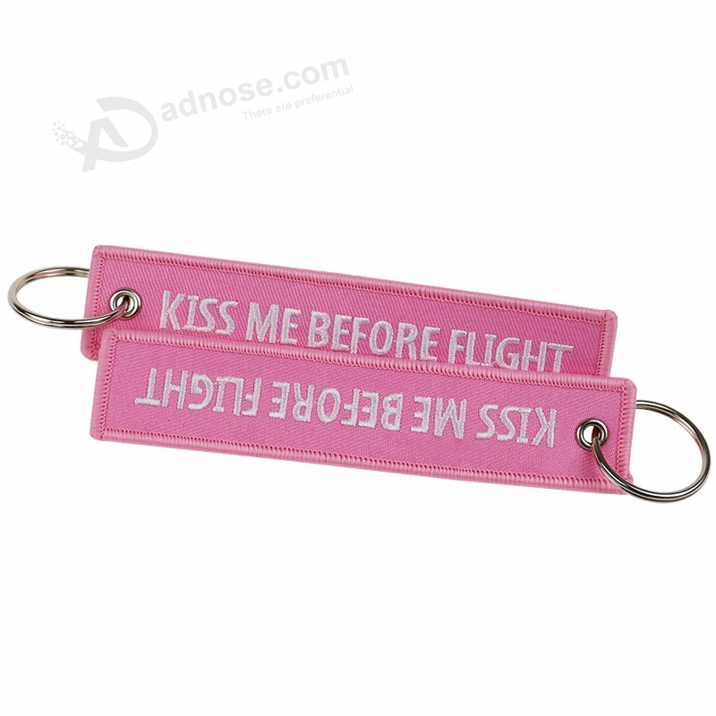 Fashion Keychain Bijoux Kiss Me Before Flight llaveros Keychains Embroidery Key Fobs OEM ATV Car Key Chains for Motorcycle Cars (9)