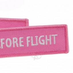 3PCS/LOT KISS ME BEFORE FLIGHT Keychains Aviation Gifts for Pilot Stitch Pink OEM keychian keyring Key Tags llaveros lote