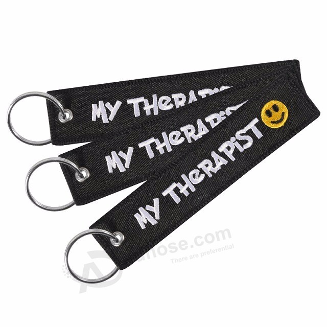 3-PCS-My-Therapist-Key-Chains-for-Cars-and-Motorcycle-Black-Embroidery-Key-Ring-Chain-Gifts (1)