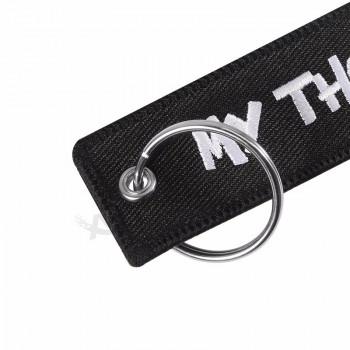 3PCS My Therapist Key Chains for motorcycles and cars Aviation Gifts Embroidery OEM Motorcycle Keychain Car keyring key llaveros