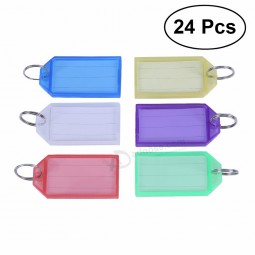 Wholesale Multicolor Plastic Key Fobs Luggage ID Tags Labels with Key Rings