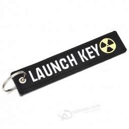 Fashion LAUNCH KEY Embroidery Keychain Key Luggage Tag