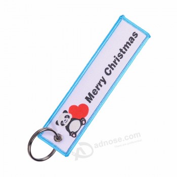 Custom Woven Key Ring Special Luggage Tag Label Chain