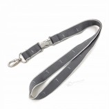 popular grey color lanyard with embossed logo