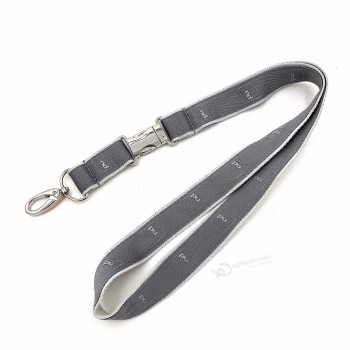 popular grey color lanyard with embossed logo