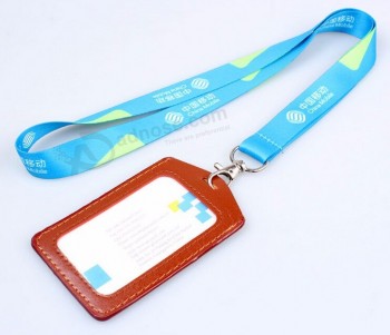 cordón de logotipo personalizado de transferencia de calor con tarjeta de identificación