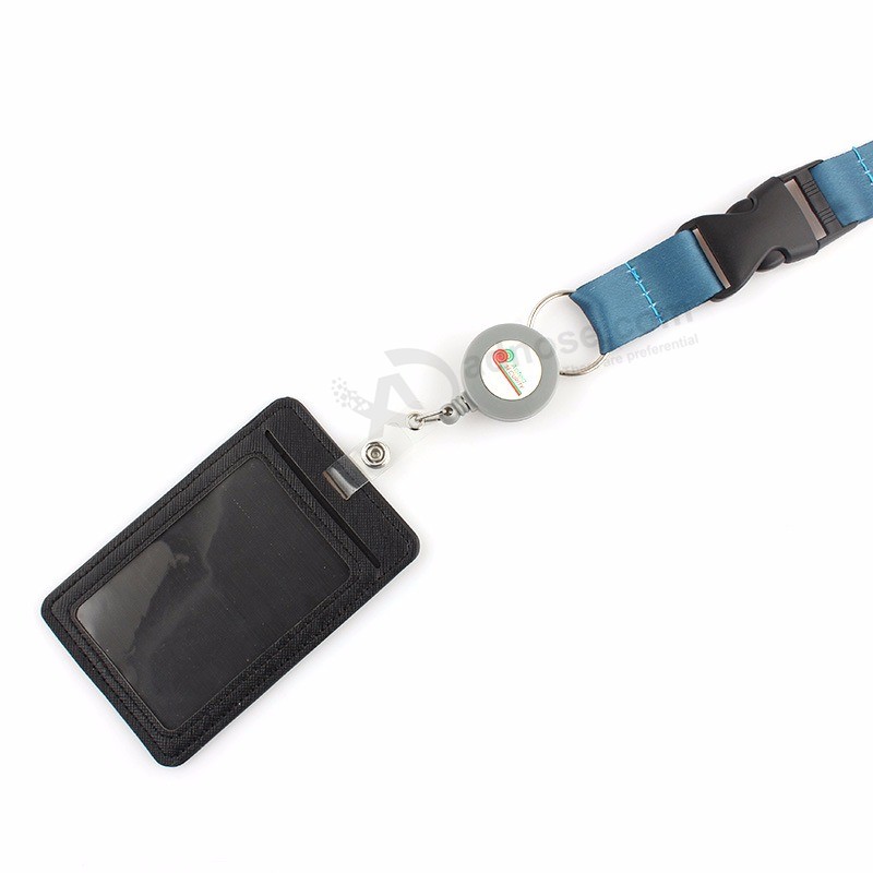 Promotional Sublimated Lanyard Printed Exhibition Rivet Lanyard with ID Badge Holder