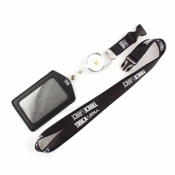 fabrieksprijs gepersonaliseerd op maat gemaakt logo Eco-vriendelijke lanyards met intrekbare badge-reel