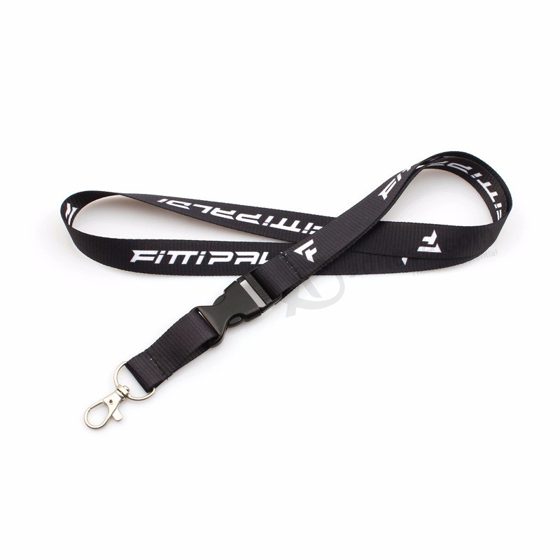 Colorful Neck Polyester Lanyards with Customized Design with Metal Breakaway Buckle