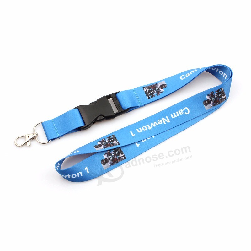 Colorful Neck Polyester Lanyards with Customized Design with Metal Breakaway Buckle