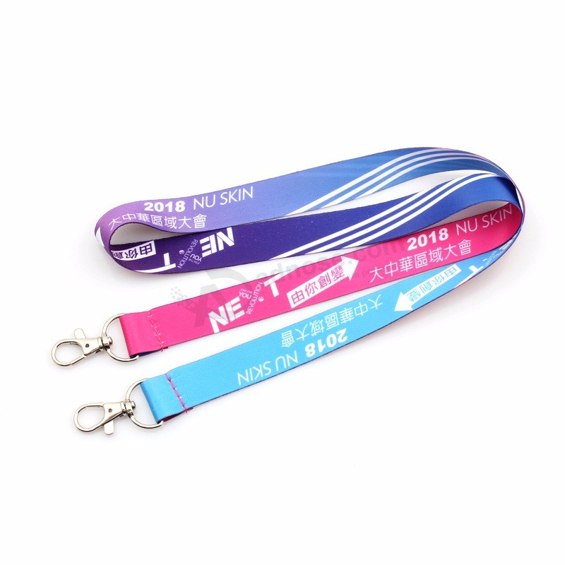 Super various Styles factory Price custom Safety neck Lanyard with Double metal Hook