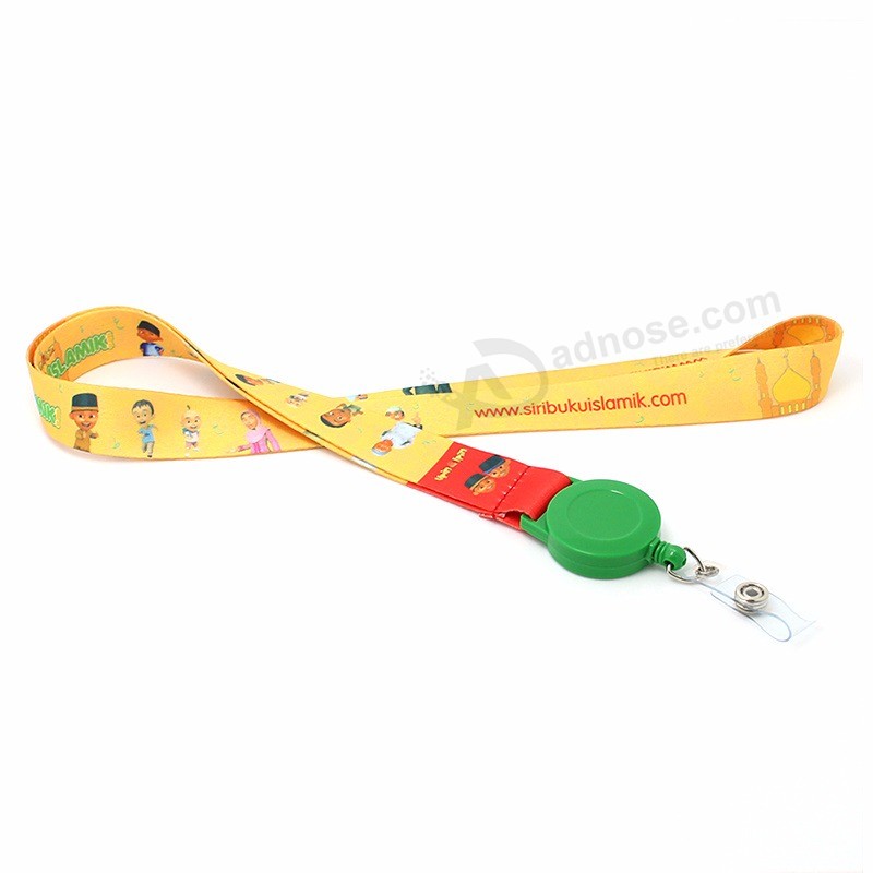 Promotie aangepaste mode lanyard ID-kaart Badge Reel