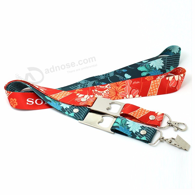 Cheap custom Design your Own logo Neck strap Custom bottle Opener Lanyard