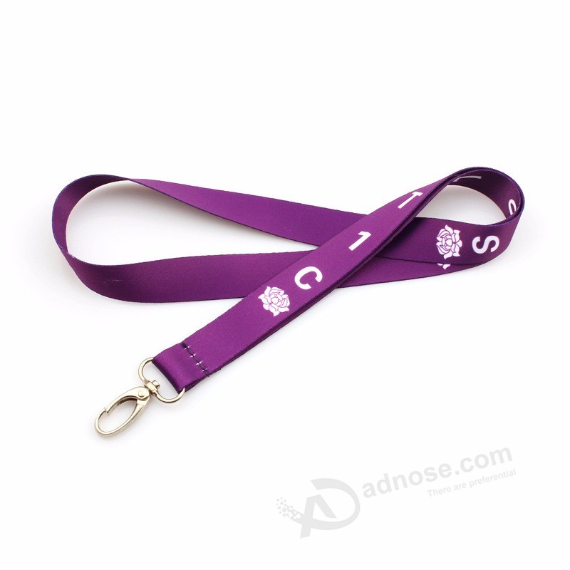 Hot Sale Printed Your Own Logo Heat Transfer Polyester Neck Lanyard with Sample Free