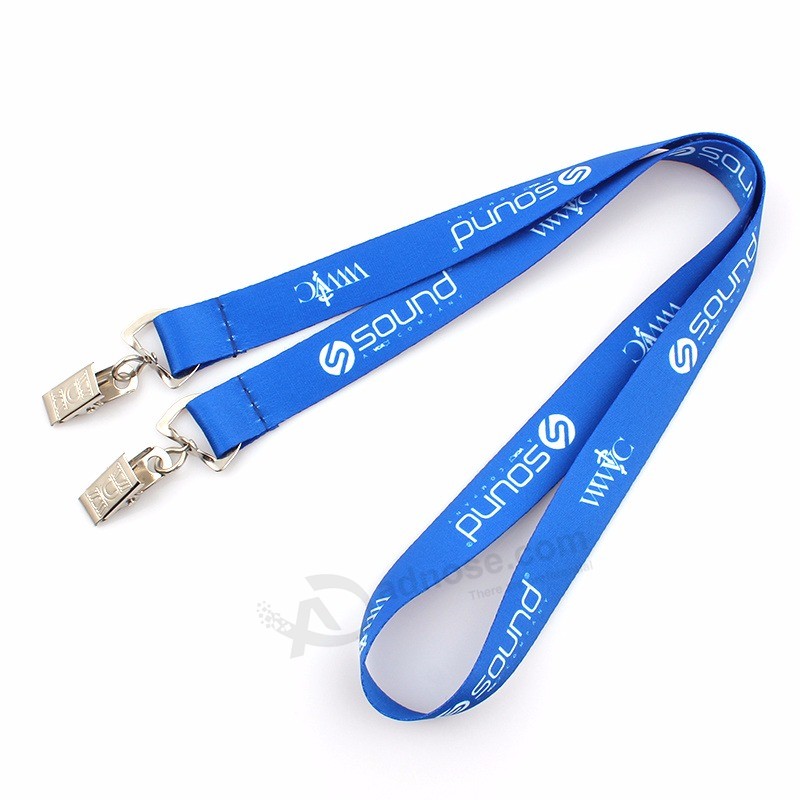 Groothandel dubbele End bull Dog clip Kaarthouder Lanyard Geen minimumbestelling