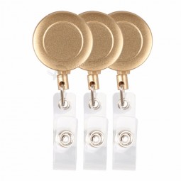 Golden retractable key ring Holder Key Chain Stationary