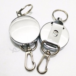porta-chaves retrátil de metal para logotipo personalizado