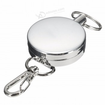 Metal retractable key ring Pendant with hook