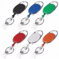Retractable Pull Keychain Badge custom key tags