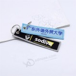 Custom Brand Name Logo Embroidery Fabric Airplane Keychains for Before Flight