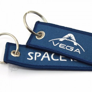 Custom embroidered polyester keychain
