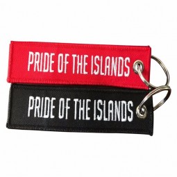 personalized keychain souvenir embroidered logo print promotional keychain