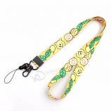 Sublimation Logo Custom Lanyard with Metal Hook for Company