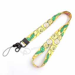 Sublimation Logo Custom Lanyard with Metal Hook for Company