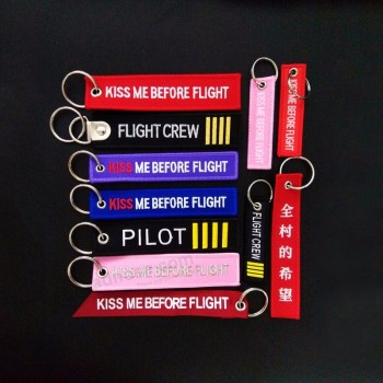 Covit Keychain Kiss Me Before Flight Luggage Tag Pilot Men Car Key